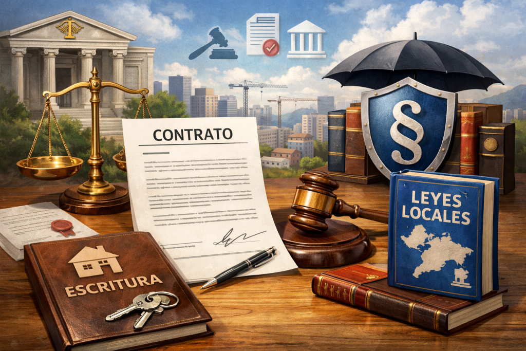 Aspectos legales: regulaciones locales, contratos, escrituras y protección jurídica del inversor​